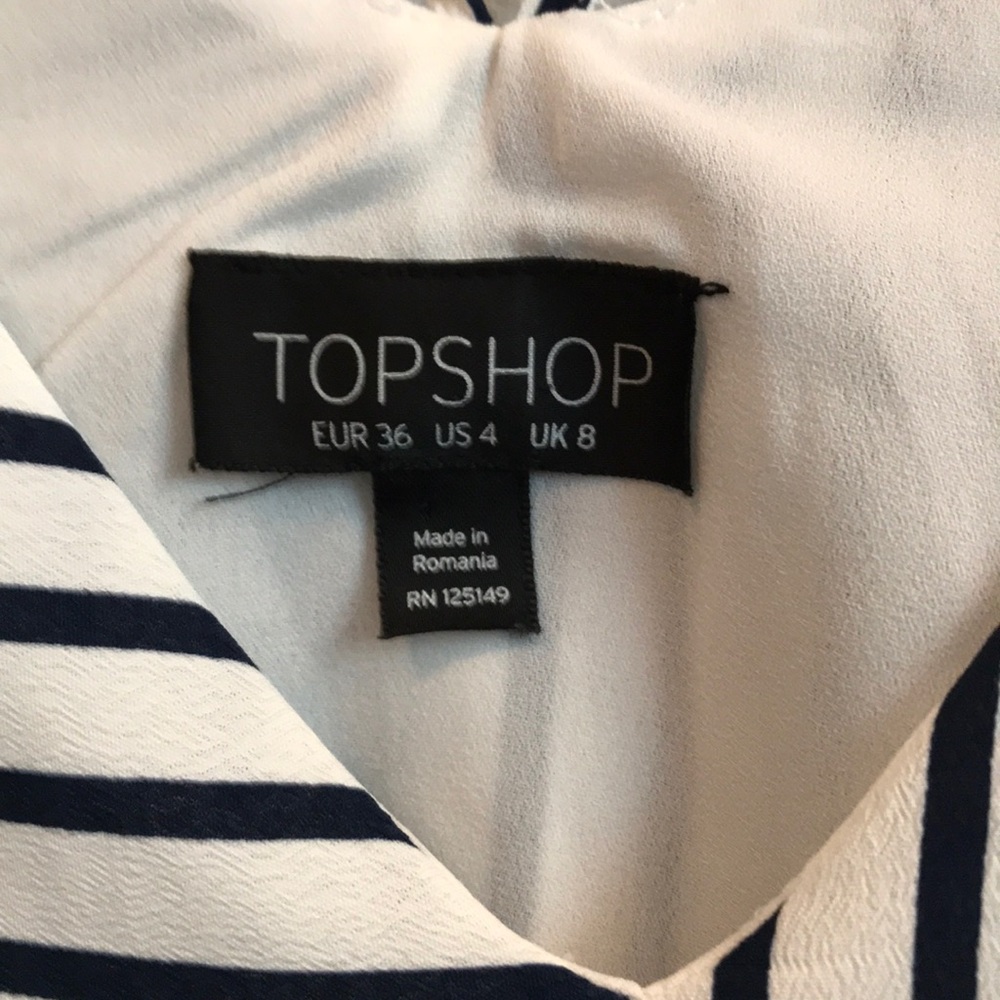 Blue/white striped Topshop cami - Picture 2 of 5